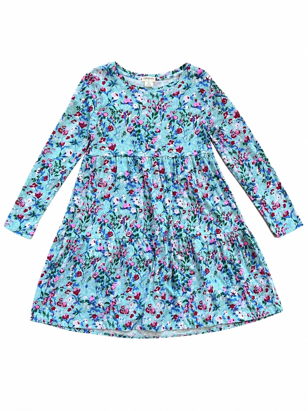Crewcuts Long Sleeve Blue Floral Dress